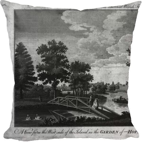 A View of the Island in the Garden of Hopkins, Esqr. near Cobham in Surry. c1760