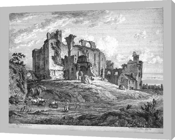 Middleham Castle, c1819. Creator: Metcalfe