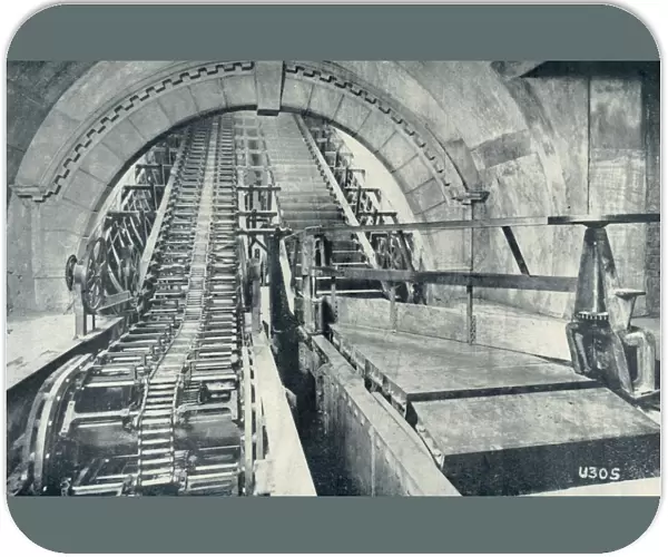 An Escalator in Course of Construction, 1922. Creator: Unknown