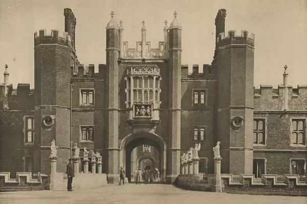 Wolseys West Facade of Hampton Court Palace and the Disinterred Bridge, c1935