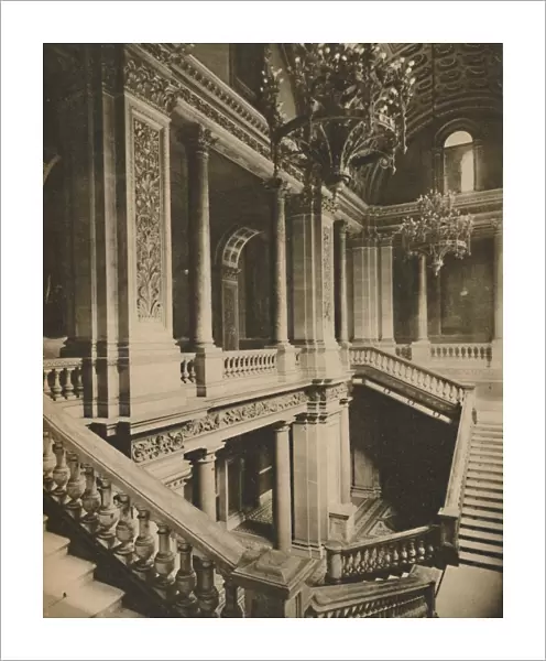 Marble Balustrades of the Staircase in the Foreign Office, c1935. Creator: King