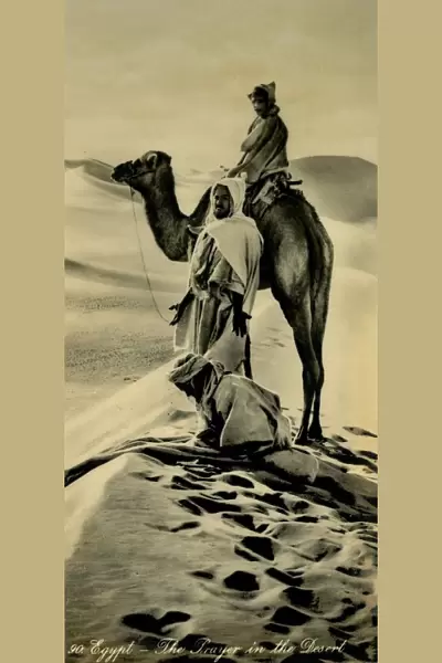 Egypt - The Prayer in the Desert, c1918-c1939. Creator: Unknown