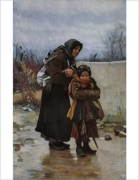 Grandmother and Grandchild, 1880s, (1965). Creator: Ivan Ivanovic Tvoroznikov
