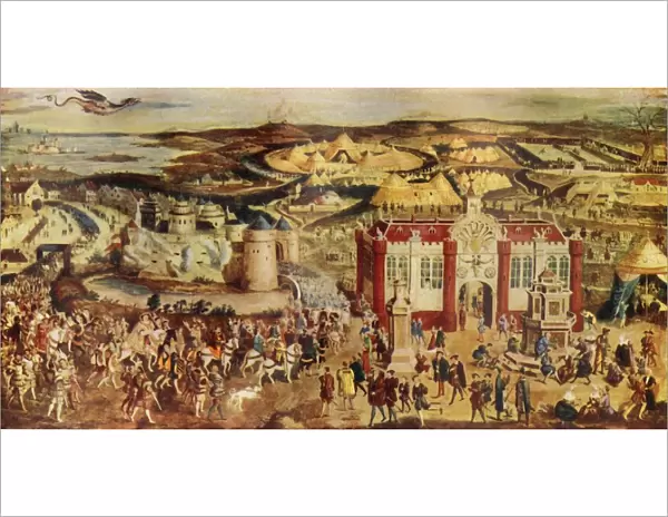 King Henry VIII. Meeting... Francis at the... Field of the Cloth of Gold, 1520, (c1930)