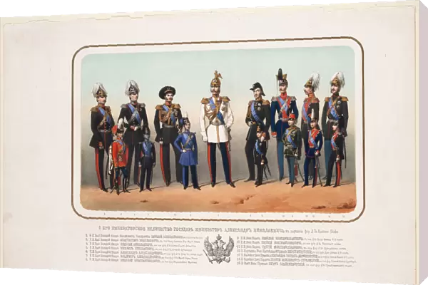 Emperor Alexander II in the gala uniform of the Life Guard Cavalry Regiment, 1856