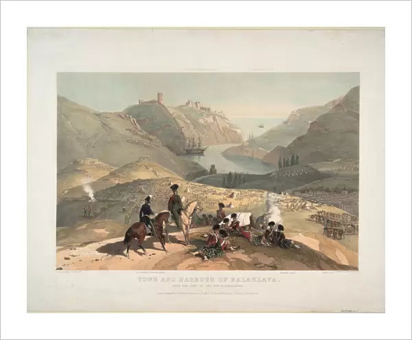 Town and harbour of Balaklava from the camp of the 93rd Highlanders, 1854. Artist: O Reilly