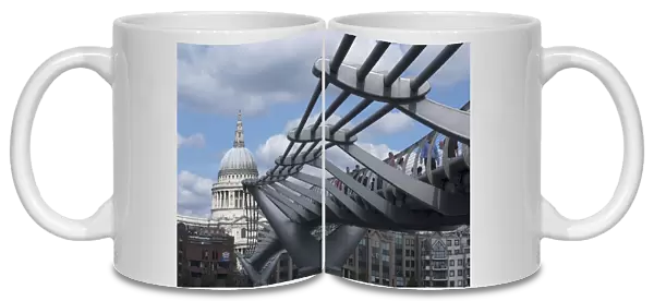 Millenium (Wobbly) Bridge, London, England, UK, 3  /  9  /  10. Creator: Ethel Davies
