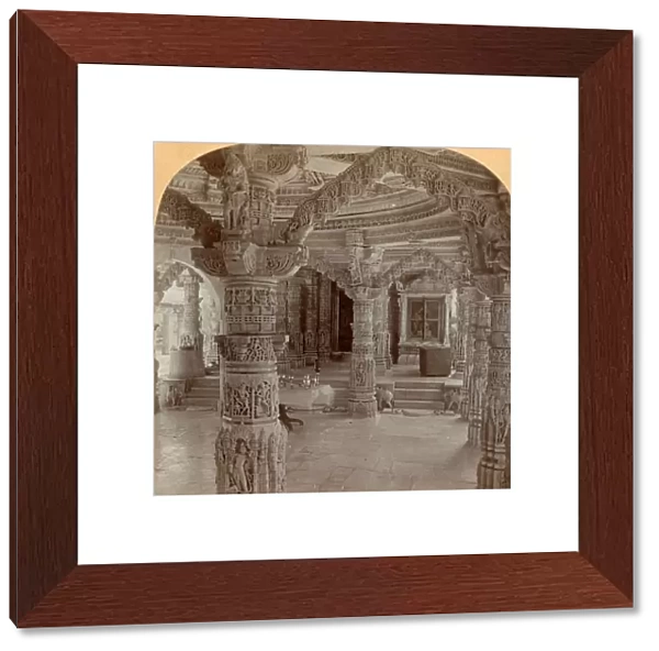 Interior, Dilwara Temple, Mount Abu, India, 1901. Creator: Keystone View Company