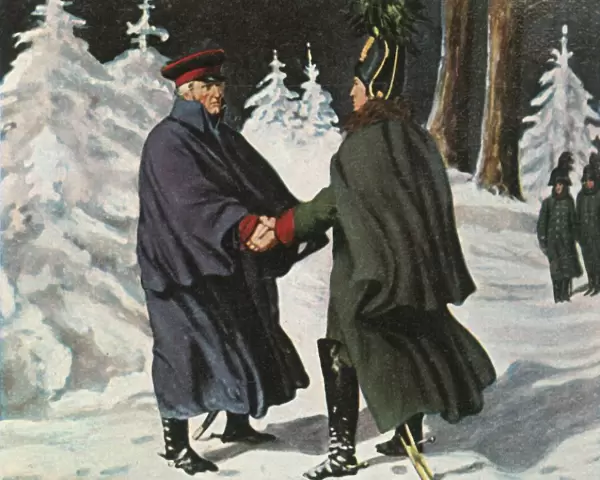 Yorcks meeting with the Russian General Diebitsch, 25 December 1812, (1936). Creator: Unknown