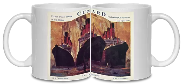 Cunard ocean liners, 1920s. Creator: Unknown