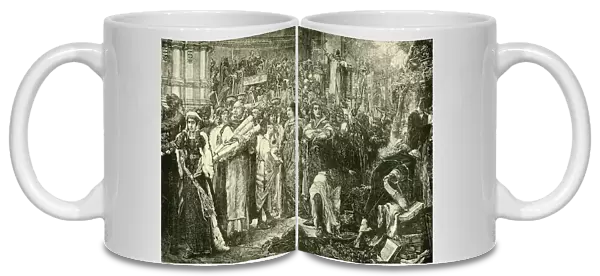 The Florentines Renouncing The Vanities By Order of Savonarola, 1890. Creator: Unknown