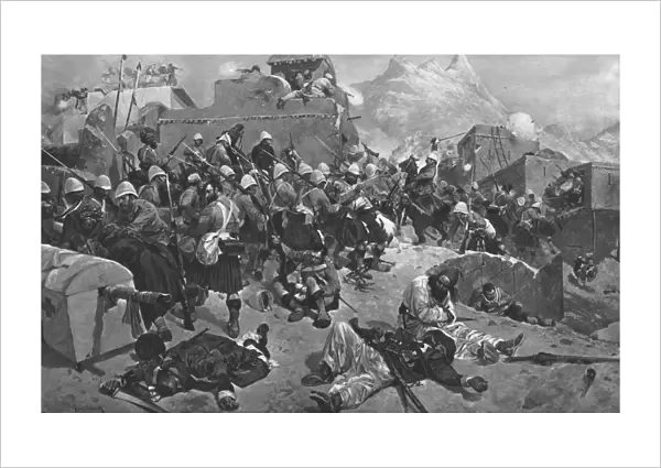 The Afghan War, 1878-80: 91st Highlanders and the 2nd Gurkas storming Gandia Mullah, 1901