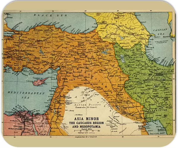 Asia Minor, the Caucasus Region and Mesopotamia, First World War, c1915, (c1920)