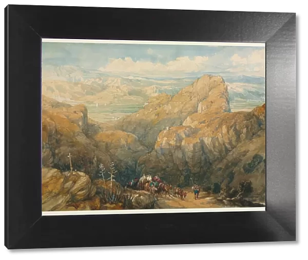 Descent into the Plain of Granada, 1834. Creator: David Roberts (British, 1796-1864)