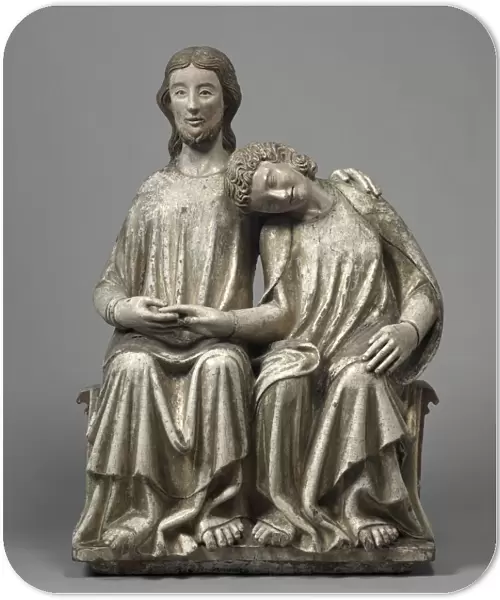 Christ and Saint John the Evangelist, 1300-1320. Creator: Unknown
