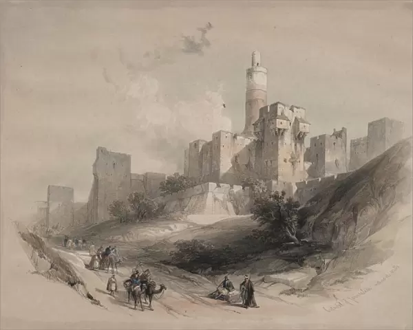 Citadel of Jerusalem, without the Walls, Tower of David, 1839. Creator: David Roberts (British