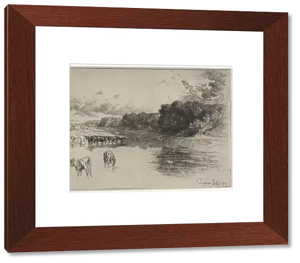 A Lancashire River, 1881. Creator: Francis Seymour Haden (British, 1818-1910)
