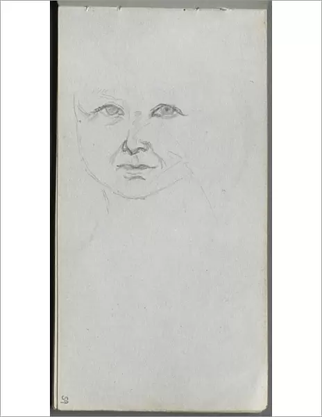 Sketchbook, page 59: Study of a Face. Creator: Ernest Meissonier (French, 1815-1891)