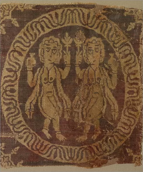 Nude Female Dancers from a Tunic, 700s. Creator: Unknown