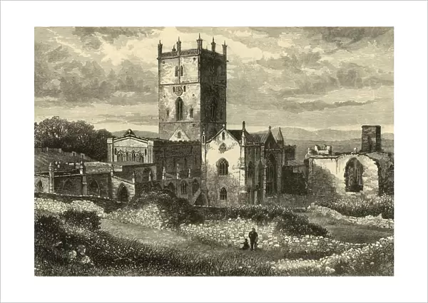 St. Davids Cathedral and the College, from the North-East, 1898. Creator: Unknown