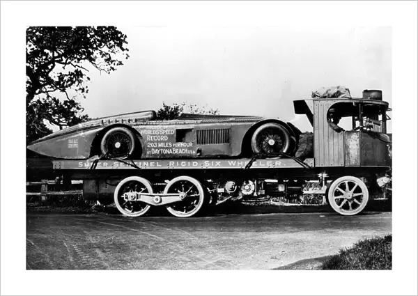 Super Sentinel truck with the Sunbeam 1000hp land speed record breaker. Creator: Unknown