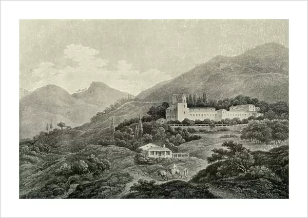 A view of the Royal Villa of the Generalife at Granada, 19th century, (1907). Creator: Unknown