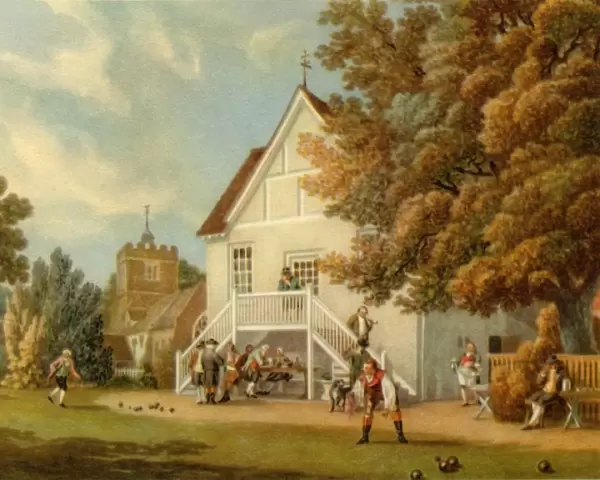 The Bowling Green, late 18th century, (1941). Creator: Michael Angelo Rooker