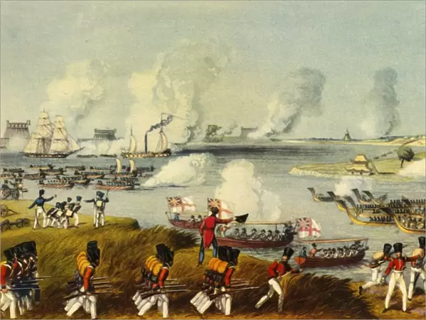 Combined Naval and Military Forces, Burma, 27th March, 1825, (1944). Creators: Thomas Stothard
