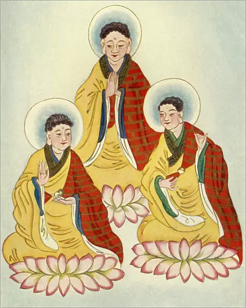 The Buddhist Triad, 1922. Creator: Unknown