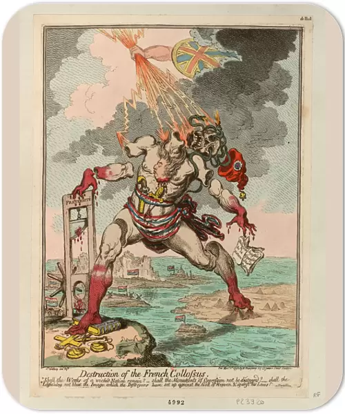 Destruction of the French Colossus, 1798. Creator: Gillray, James (1757-1815)