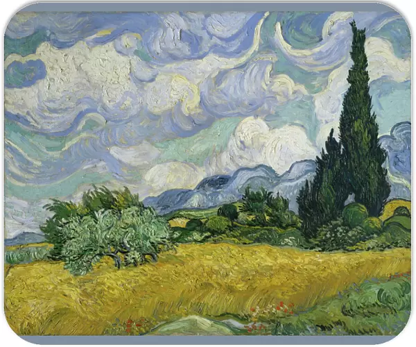 Wheat Field with Cypresses, 1889. Creator: Vincent van Gogh