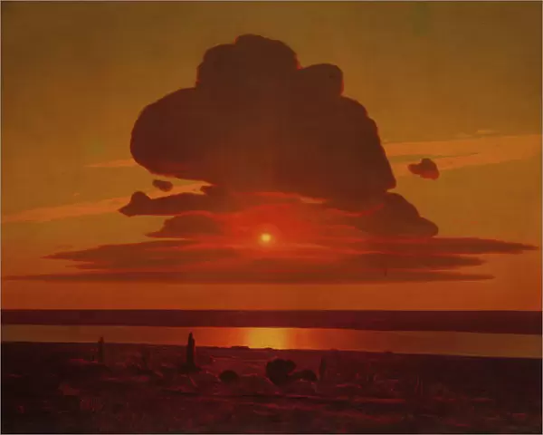 Red Sunset on the Dnieper, 1905-8. Creator: Arkhip Ivanovich Kuindzhi