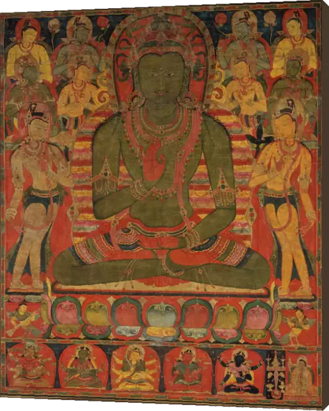 Amoghasiddhi, the Buddha of the Northern Pure Land, ca. 1200-50. Creator: Unknown
