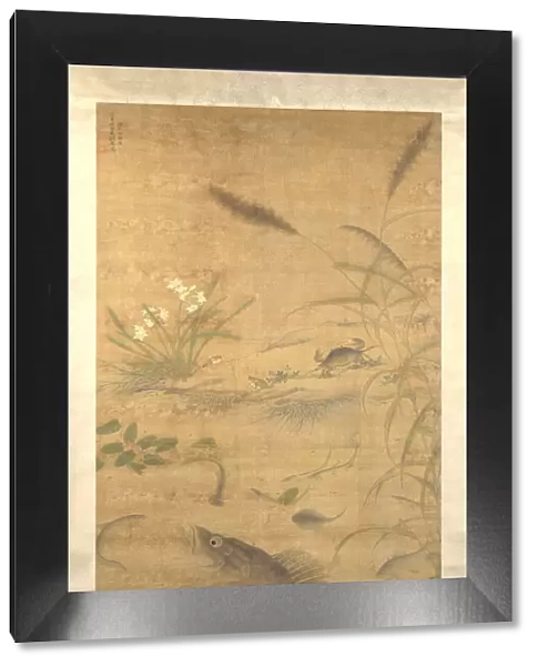 Flowers, fish, and crabs, mid-16th century. Creator: Liu Jie