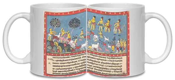 Krishna, Balarama, and the Cowherders... from a Dispersed Bhagavata Purana... 1800-1825