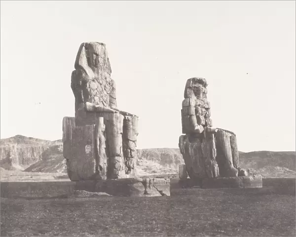 Gournah (Thebes), Colosses (Celui de Droite, Dit de Memnon), 1851-52