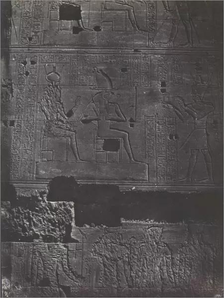 Nubie. Grand Temple D Isis A Philoe. Muraille occidentale, 1850. Creator: Maxime du Camp