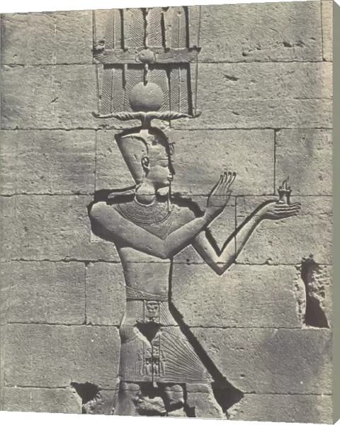Nubie. Kalabscheh. Sculptures de la Facade posterieure du Temple, 1850