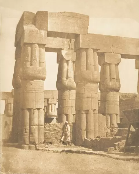 Groupe de colonnes du Palais de Louxor, Thebes, 1849-50. Creator: Maxime du Camp