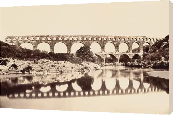 Pont du Gard, ca. 1861. Creator: Edouard Baldus