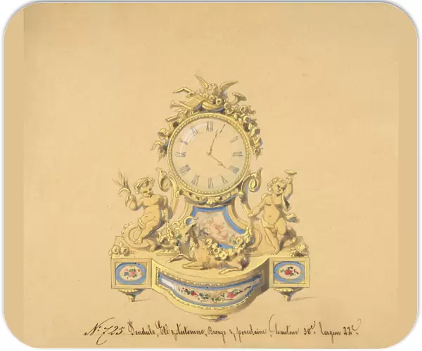 Design for a Clock: Summer and Autumn, 19th century. Creator: Anon
