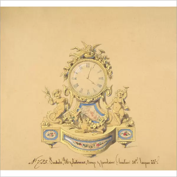 Design for a Clock: Summer and Autumn, 19th century. Creator: Anon