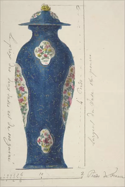 Design for a Vase, ca. 1770-85. Creator: Anon