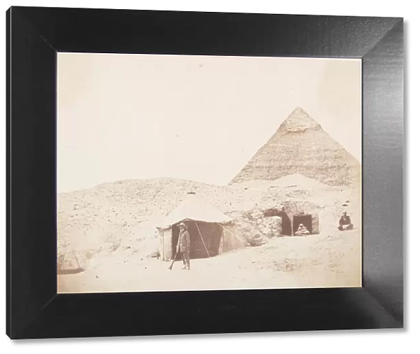 The Photographer before his Tent on the Site of the Pyramid of Khafre (Chephren), 1851