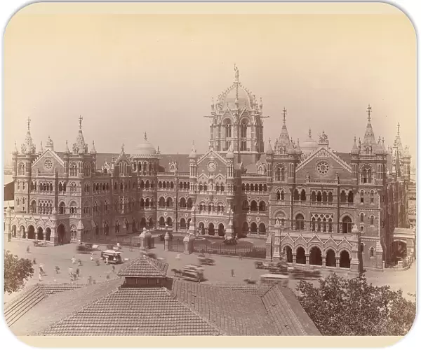 Victoria Terminus Building, Mumbai, 1860s-70s. Creator: Unknown