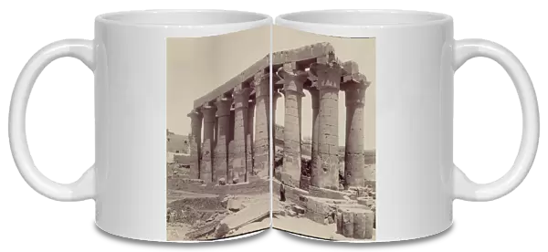 Luxor, vue du temple cote ouest, 1870s. Creator: Antonio Beato
