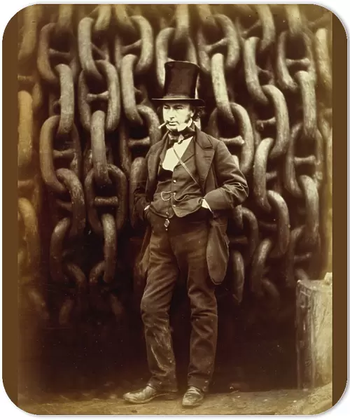 Isambard Kingdom Brunel Standing Before the Launching Chains of the Great Eastern