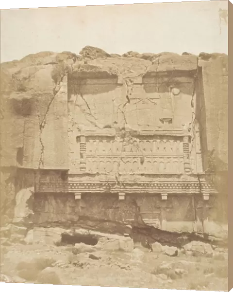 Tomba sulla rocca a Persepolis, 1858. Creator: Luigi Pesce