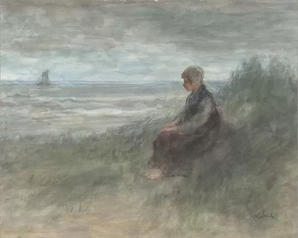 Girl in the Dunes, mid-19th-early 20th century. Creator: Jozef Israels
