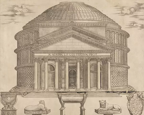 Speculum Romanae Magnificentiae: The Pantheon, 1649. 1649. Creator: Nicolas Beatrizet